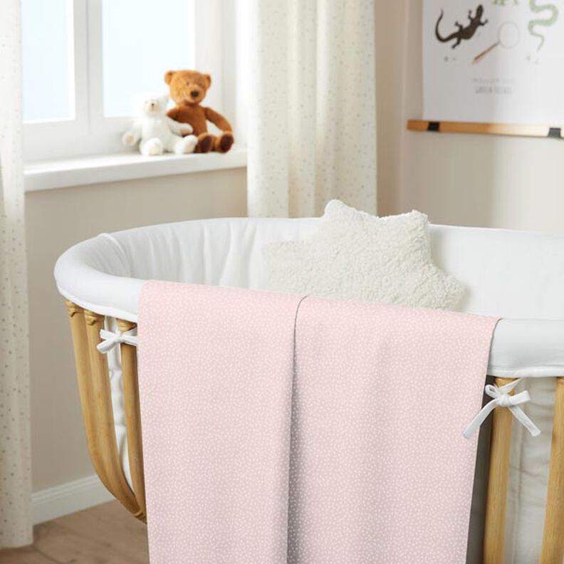 Tecido de algodão Cretone Pintas irregulares – rosé,  image number 6