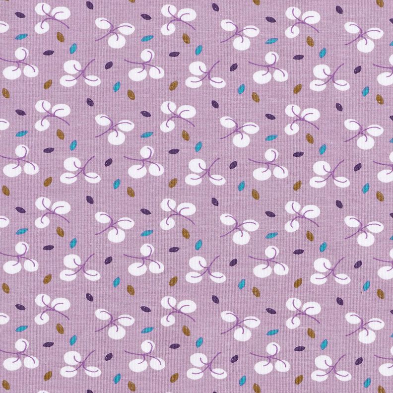 Jersey de algodão Ramos e sarapintas – lavanda,  image number 1