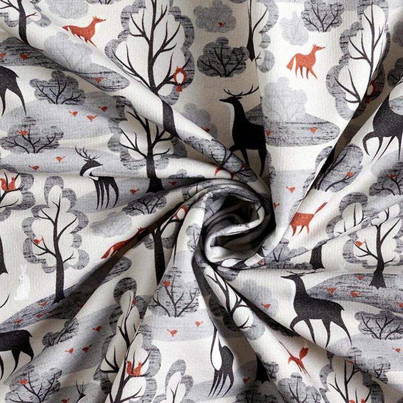 Sweatshirt cardada Animais da floresta abstratos Impressão Digital – cinzento-névoa,  image number 4