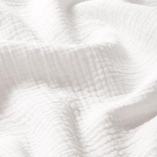 GOTS Musselina/ Tecido plissado duplo | Tula – branco sujo, 