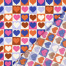 Popelina de algodão Corações Xadrez | Poppy Fabrics – marfim/azul real,  thumbnail number 4
