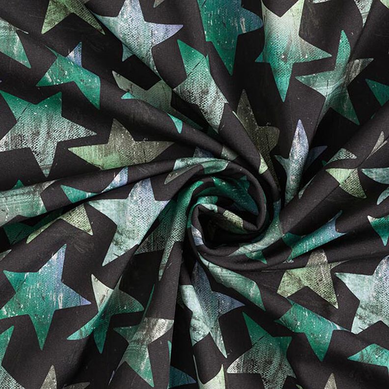 Softshell Estrelas – preto/verde,  image number 3