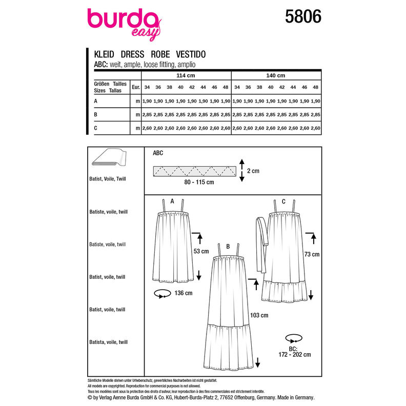 Vestir | Burda 5806 | 34-48,  image number 12