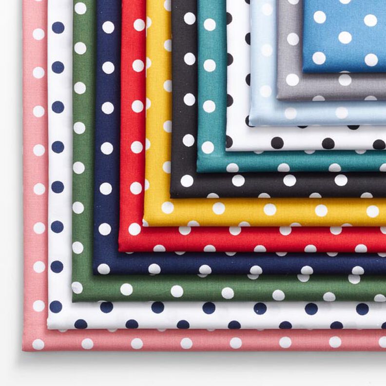 Popelina de algodão pintas grandes – vermelho/branco,  image number 3