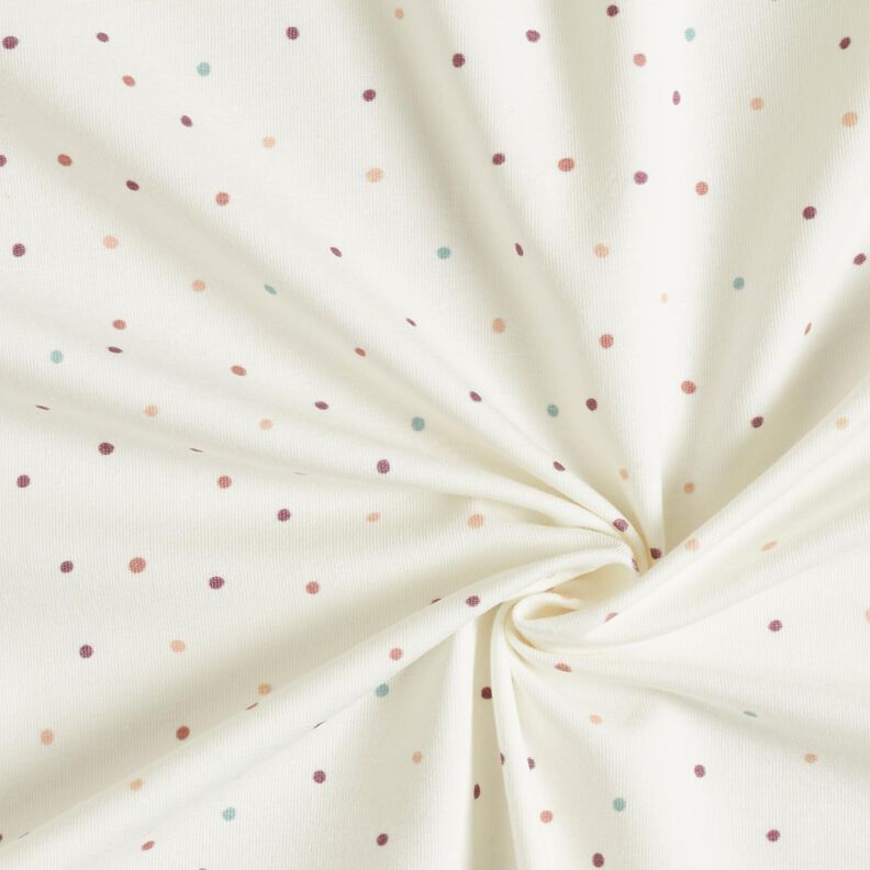 Jersey de algodão Pintas coloridas – branco sujo,  image number 3