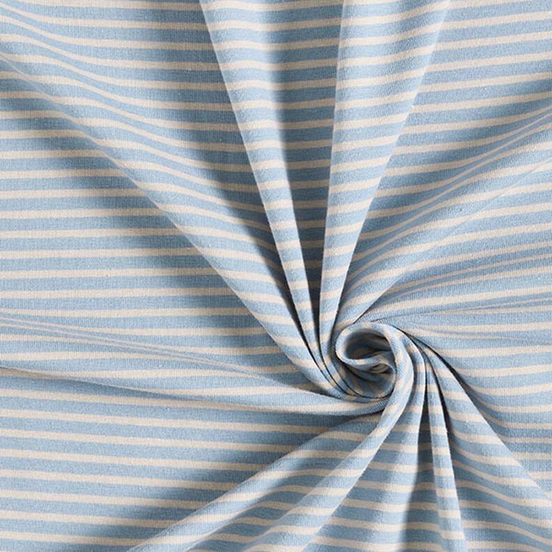 Jersey de algodão Riscas estreitas – caju/azul claro,  image number 3
