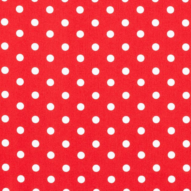 Popelina de algodão pintas grandes – vermelho/branco,  image number 1