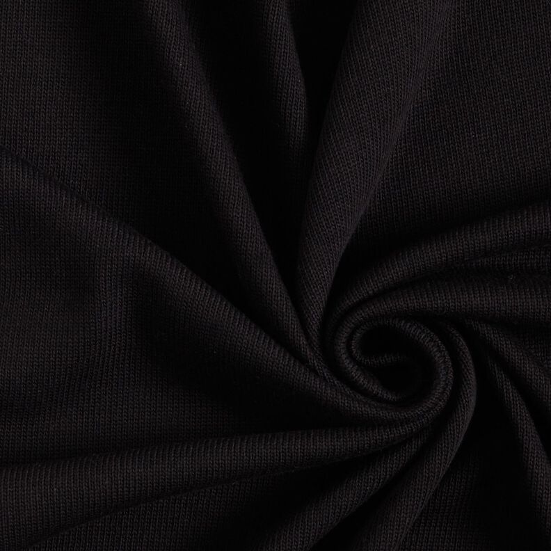 Tecido de malha de algodão – preto,  image number 1