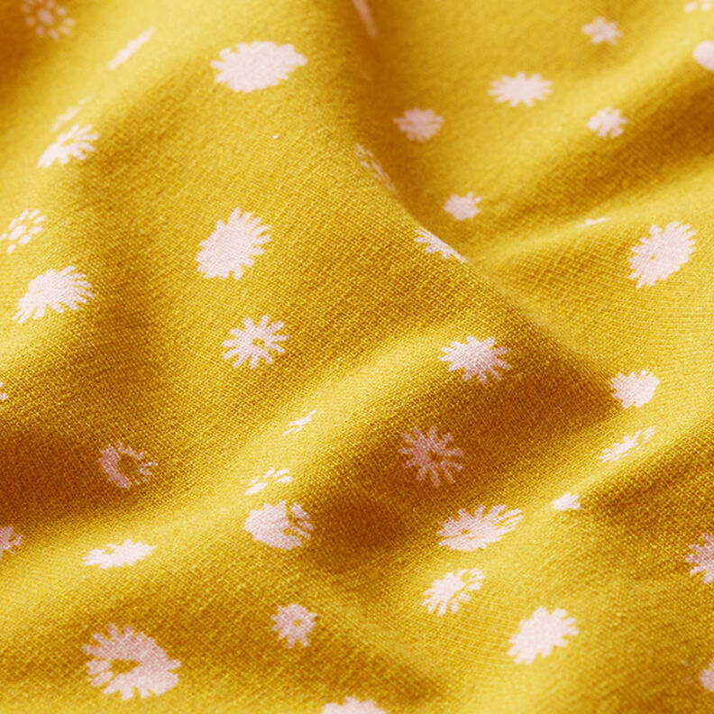 GOTS Jersey de algodão Cabeça de papoila | Tula – amarelo-caril/rosa,  image number 2