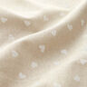 Tecido para decoração Meio linho Panamá Pequenos corações – branco/natural,  thumbnail number 2