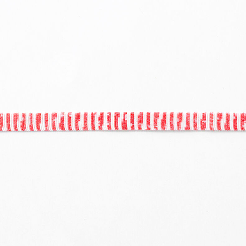 Fita de malha  Melange Riscas [13 mm] – branco/vermelho,  image number 2