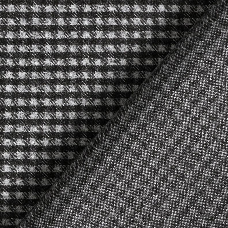 Malha para sobretudos Stretch Xadrez pequeno – cinzento claro/preto,  image number 4