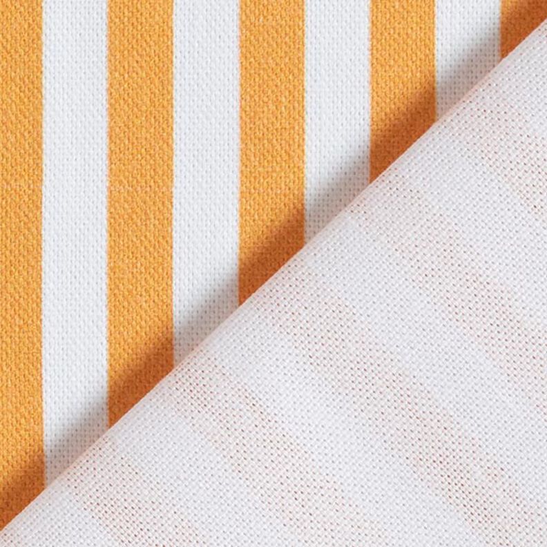 Tecido para decoração Meio linho Panamá Riscas longitudinais – laranja-claro/branco,  image number 4