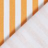 Tecido para decoração Meio linho Panamá Riscas longitudinais – laranja-claro/branco,  thumbnail number 4