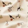 GOTS Tecido de algodão Cretone Pássaros – natural/preto,  thumbnail number 2