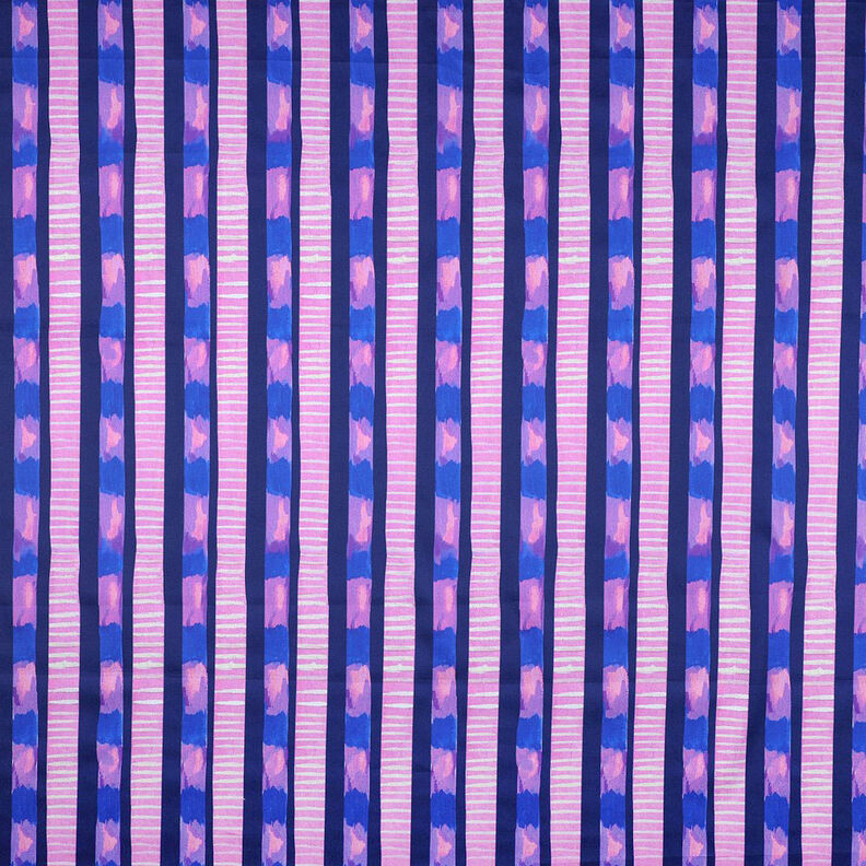 Cetim de algodão Riscas | Nerida Hansen – azul-marinho/pink,  image number 1