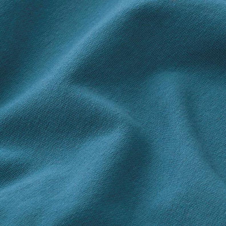 Sweat de algodão leve liso – azul petróleo claro,  image number 4