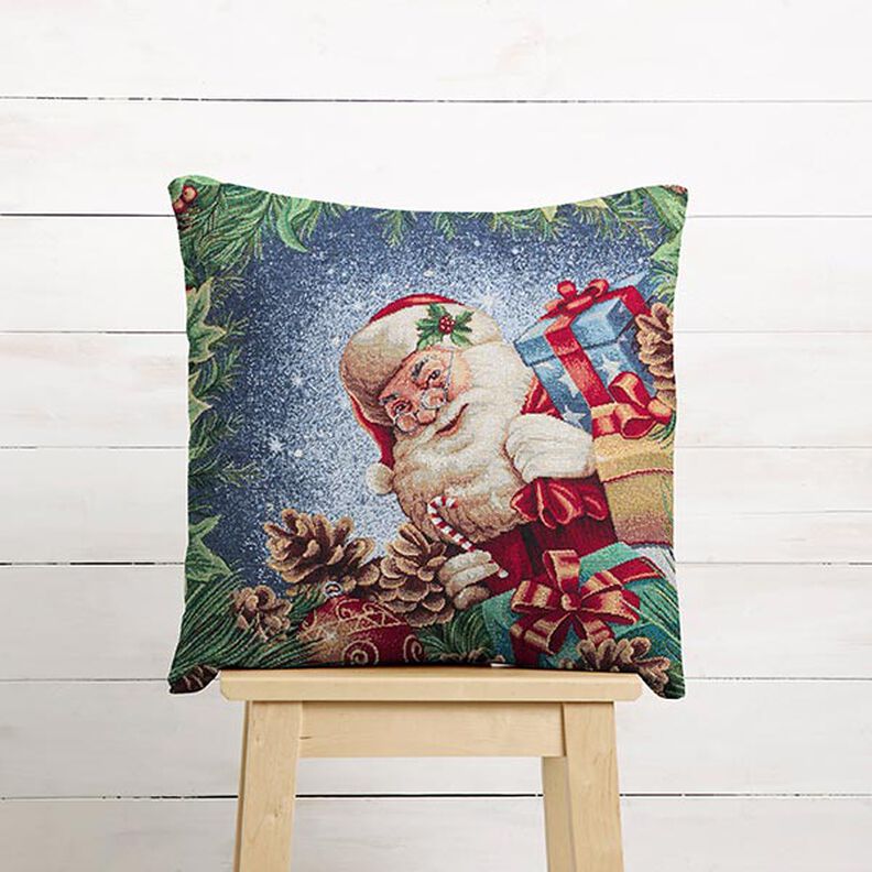 Barra Gobelina Presente de Natal de lurex – azul/verde,  image number 5