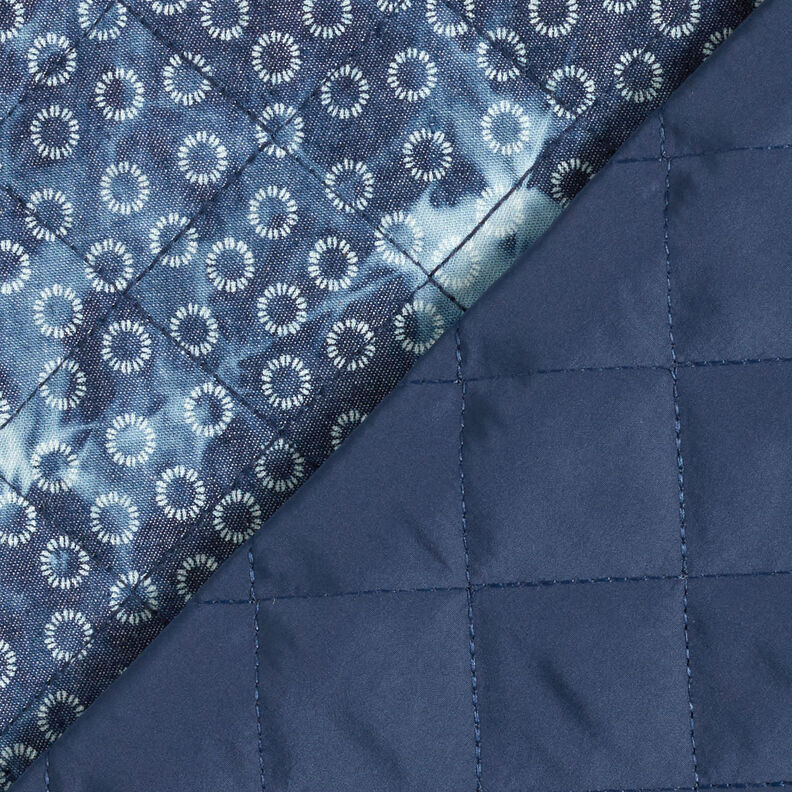 Tecido acolchoado Chambray Flor Batique – azul ganga,  image number 5