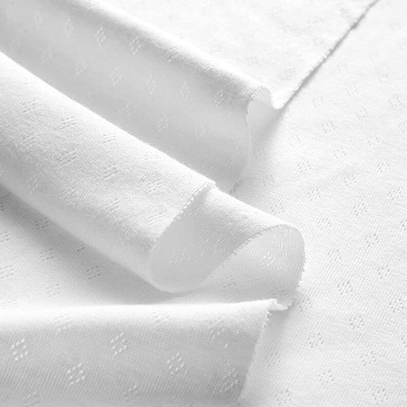 Jersey malha fina com padrão perfurado – branco,  image number 4