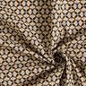 Tecido de algodão Cretone Azulejos floridos – preto/taupe claro,  thumbnail number 3