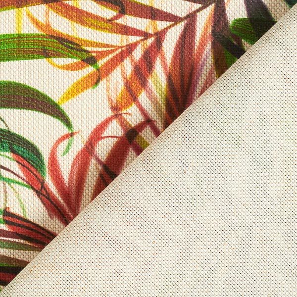 Tecido para decoração Meio linho Panamá Ramo de palmeira colorido – natural,  image number 4