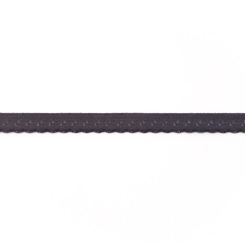 Fita de nastro elástica Renda [12 mm] – cinzento escuro,  image number 1