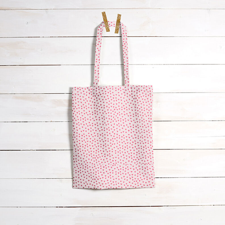Tecido para decoração Sarja de algodão Mini corações – rosa-claro,  image number 7