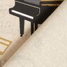 Tecido para decoração Meio linho Panamá piano de cauda e partituras – natural/preto,  thumbnail number 4