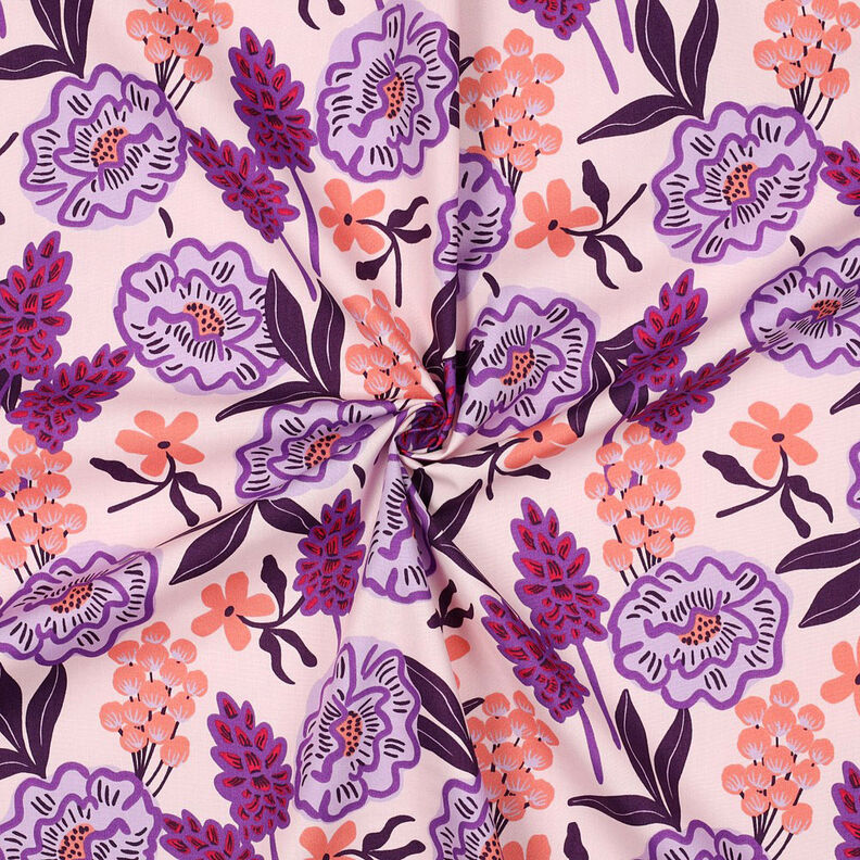 Popelina de algodão Fresh Flowers | Nerida Hansen – vermelho violeta pálido,  image number 3