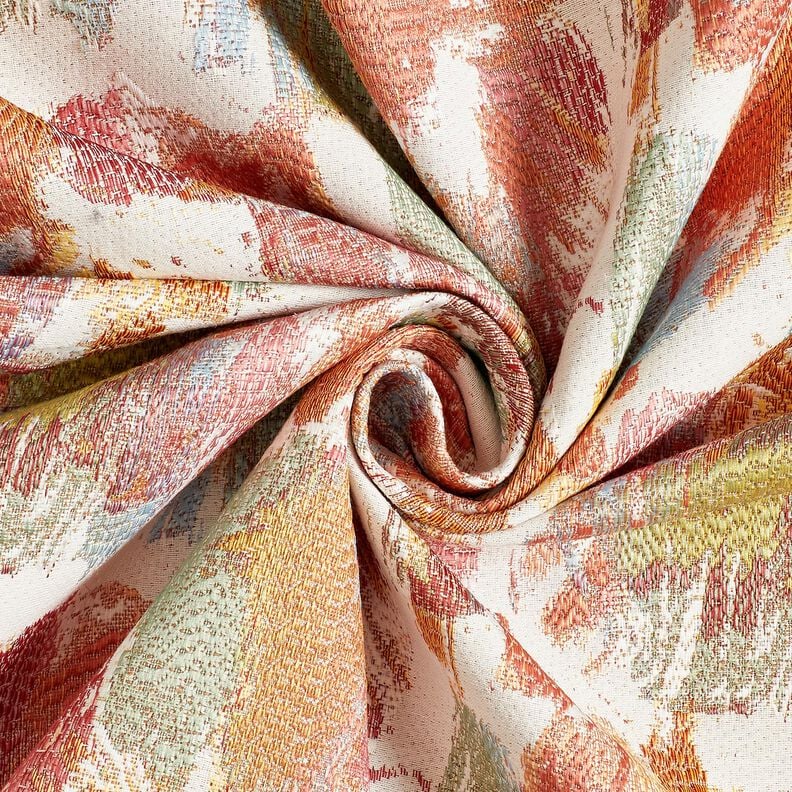 Tecido para decoração Gobelina arte abstrata – bege claro/uvas brancas,  image number 3