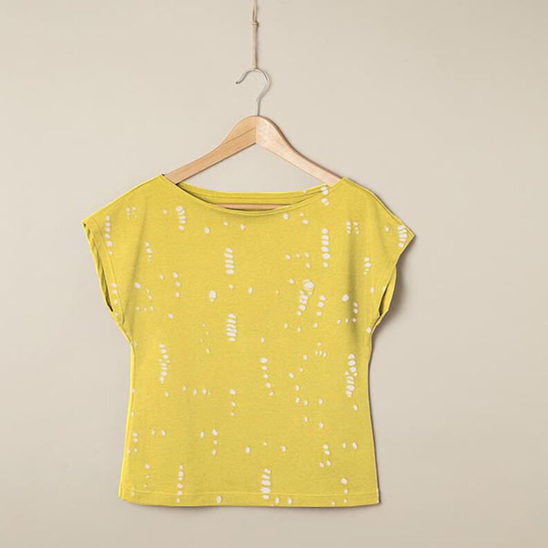 Jersey de algodão Destroyed – amarelo-limão,  image number 6