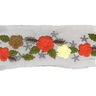 Fita de tule Bordado floral  – castanho/vermelho,  thumbnail number 1