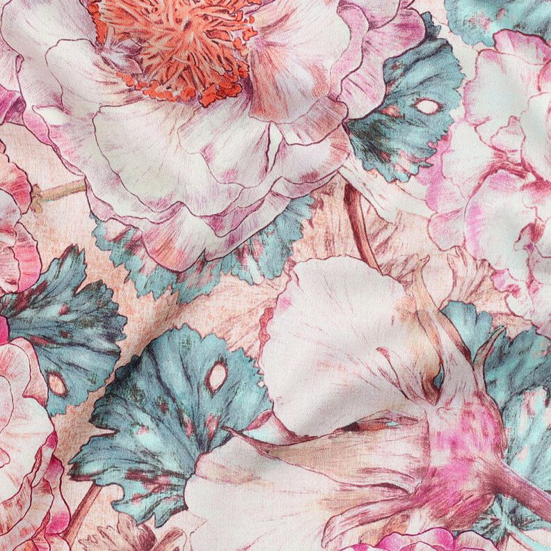 Cetim de algodão Japanese Anamone | Nerida Hansen – púrpura média/azul marinho,  image number 2