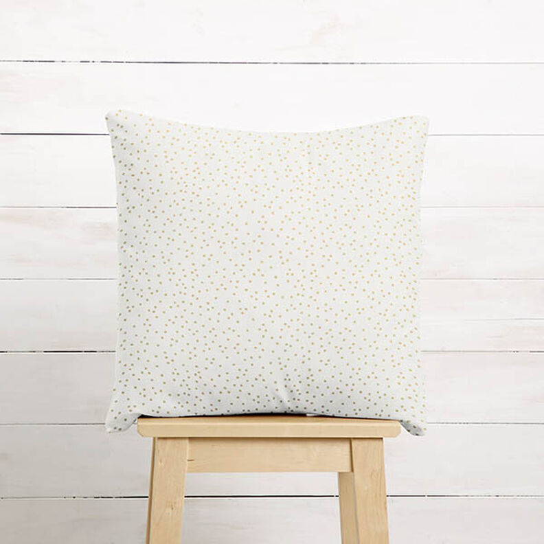 Tecido de algodão Popelina Pintas finas – branco sujo/dourado,  image number 7