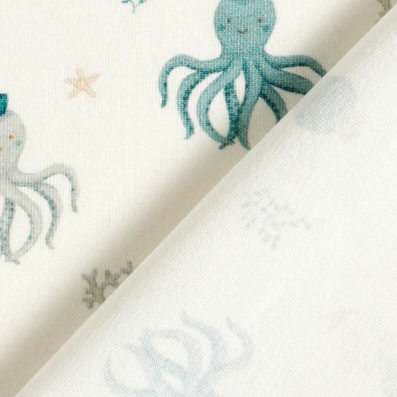 Jersey de algodão Lulas felizes Impressão Digital – branco sujo,  image number 4