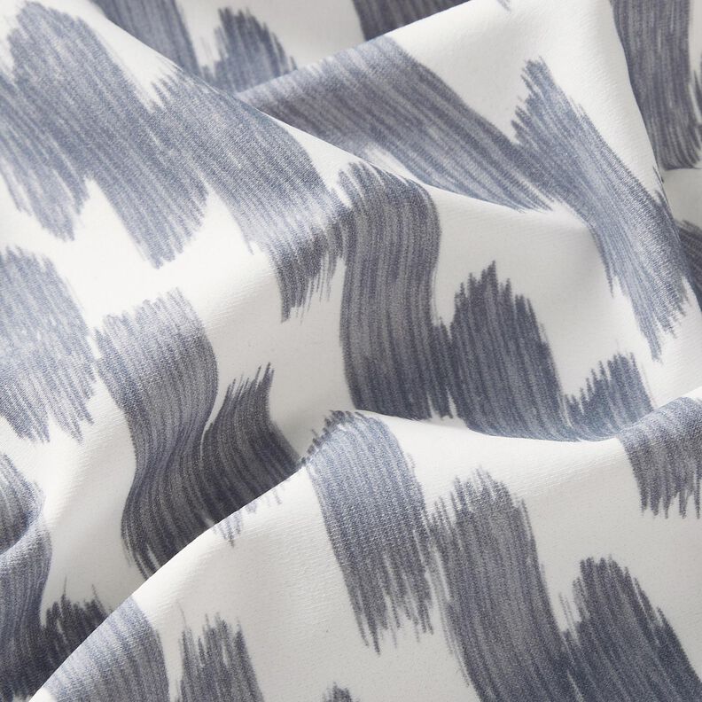 Tecido para fatos de banho Pinceladas – branco sujo/cinza ardósia,  image number 2