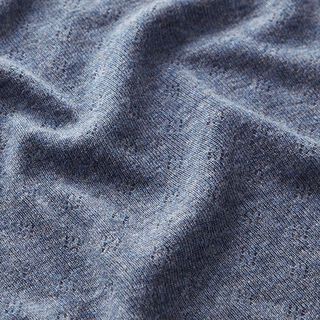 Jersey malha fina com padrão perfurado Melange – azul ganga, 