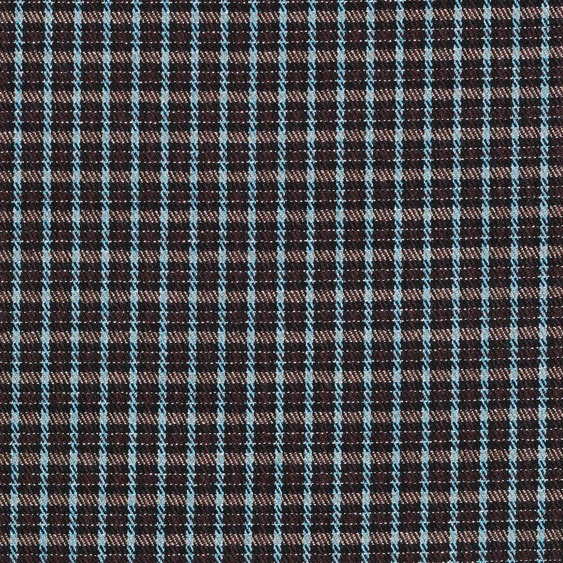 Mistura de viscose Xadrez Brilho &ndash; turquesa/castanho escuro,  image number 1