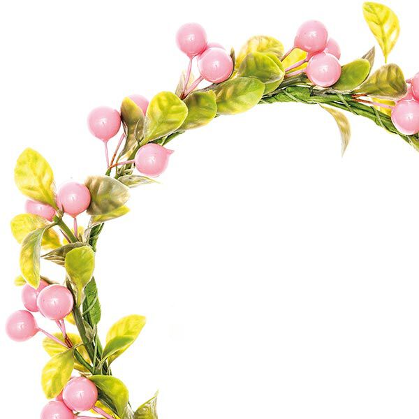 Coroa de flores Decoração com Bagas [Ø 12 cm/ 17 cm] – rosa/verde,  image number 2