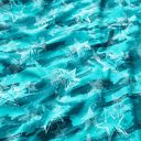 French Terry Sweat de verão Variações de estrelas | Glitzerpüppi – azul marinho, 