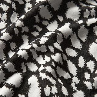 Jersey de jacquard Padrão de manchas – preto/branco, 