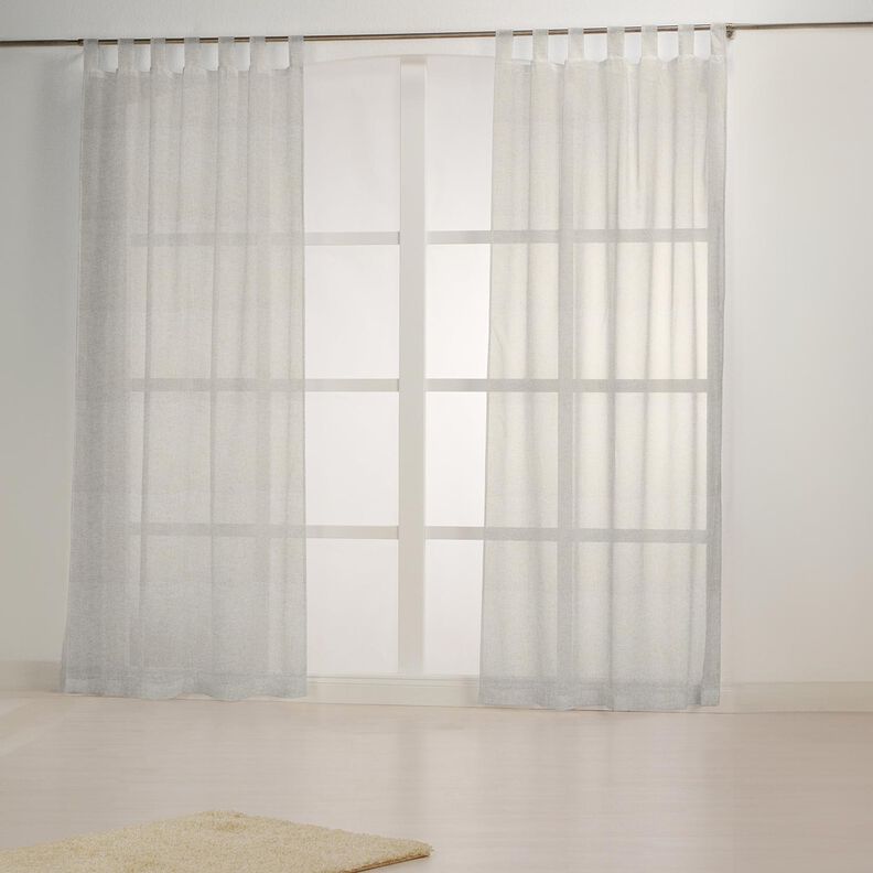 Tecido para cortinados Mix de linho Liso – natural,  image number 6