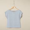 Jersey de algodão Riscas estreitas – caju/azul claro,  thumbnail number 7