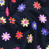 Bombazine para bebé Flores com estampado glitter | Poppy Fabrics – azul-marinho,  thumbnail number 2
