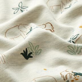 Jersey de algodão Elefantes na estepe | by Poppy – natural, 