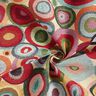 Tecido para decoração Gobelina Círculos coloridos – bege claro/carmin,  thumbnail number 3
