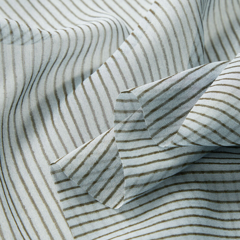 Chiffon de seda Riscas estreitas – azul claro/cinzento escuro,  image number 3