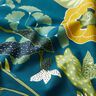 Tecido para decoração Meio linho Panamá Plantas tropicais – azul petróleo,  thumbnail number 2