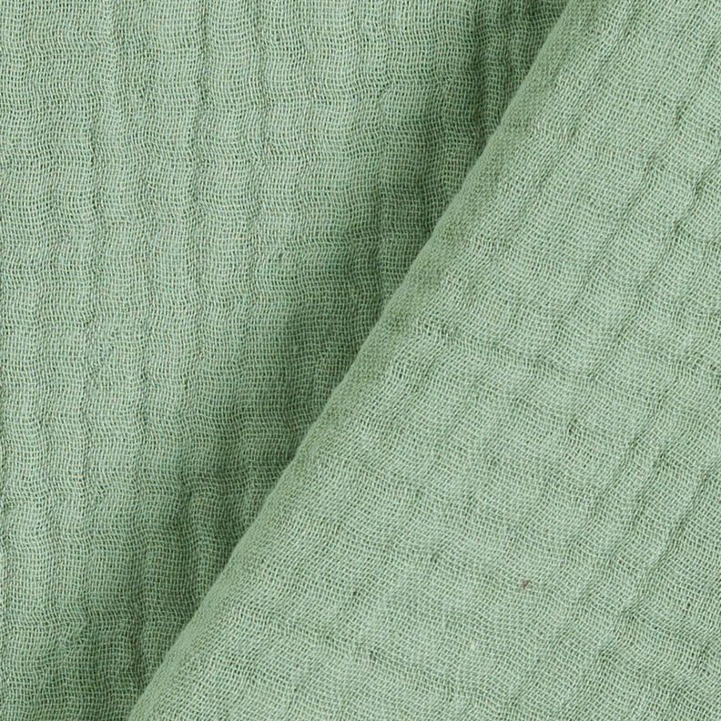 GOTS Musselina de algodão de três camadas – verde amarelado,  image number 5